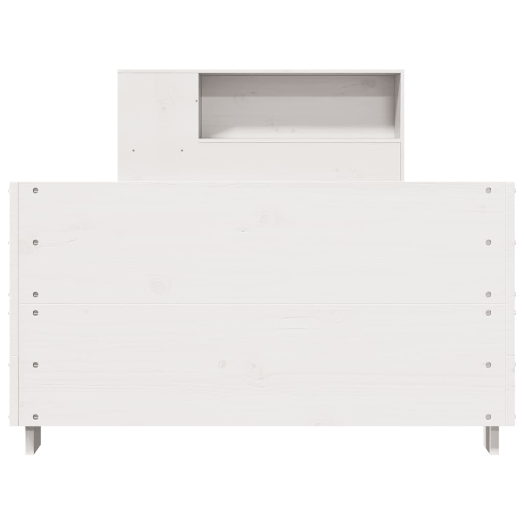 vidaXL Bed Frame without Mattress White 75x190 cm Small Single Solid Wood Pine