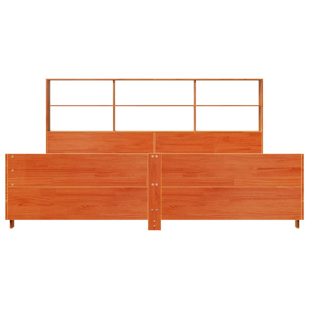 vidaXL Bed Frame without Mattress Wax Brown 180x200 cm Super King Solid Wood Pine
