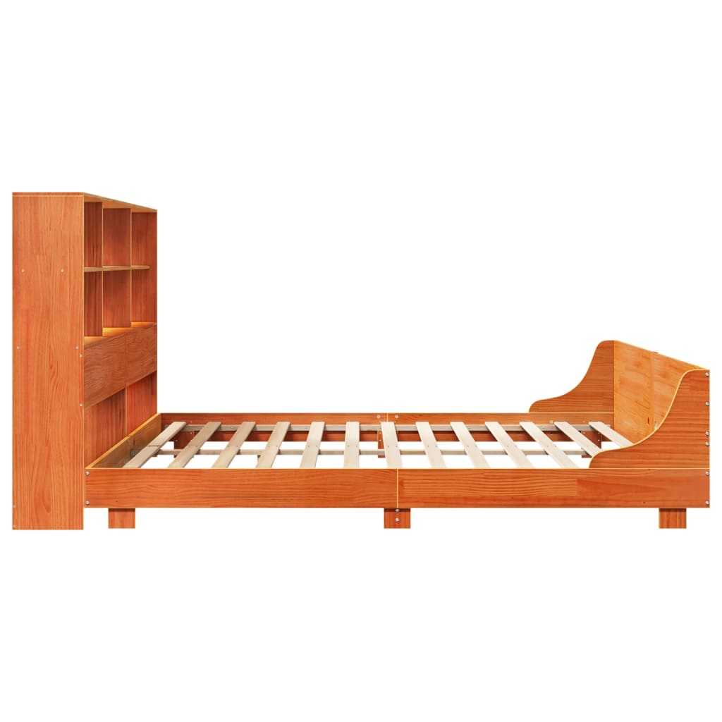vidaXL Bed Frame without Mattress Wax Brown 180x200 cm Super King Solid Wood Pine