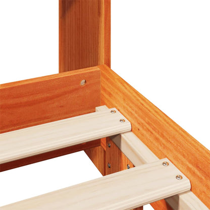 vidaXL Bed Frame without Mattress Wax Brown 180x200 cm Super King Solid Wood Pine