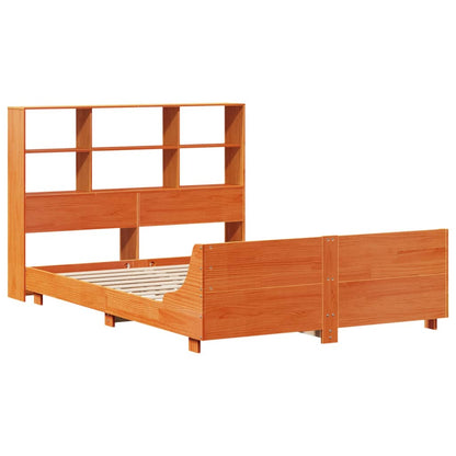 vidaXL Bed Frame without Mattress Wax Brown 140x200 cm Solid Wood Pine