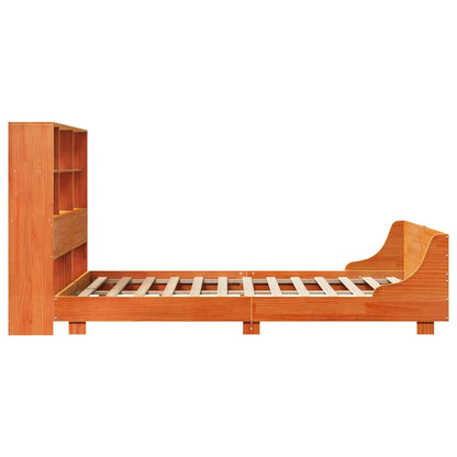 vidaXL Bed Frame without Mattress Wax Brown 140x200 cm Solid Wood Pine