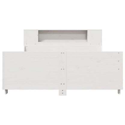 vidaXL Bed Frame without Mattress White 150x200 cm King Size Solid Wood Pine