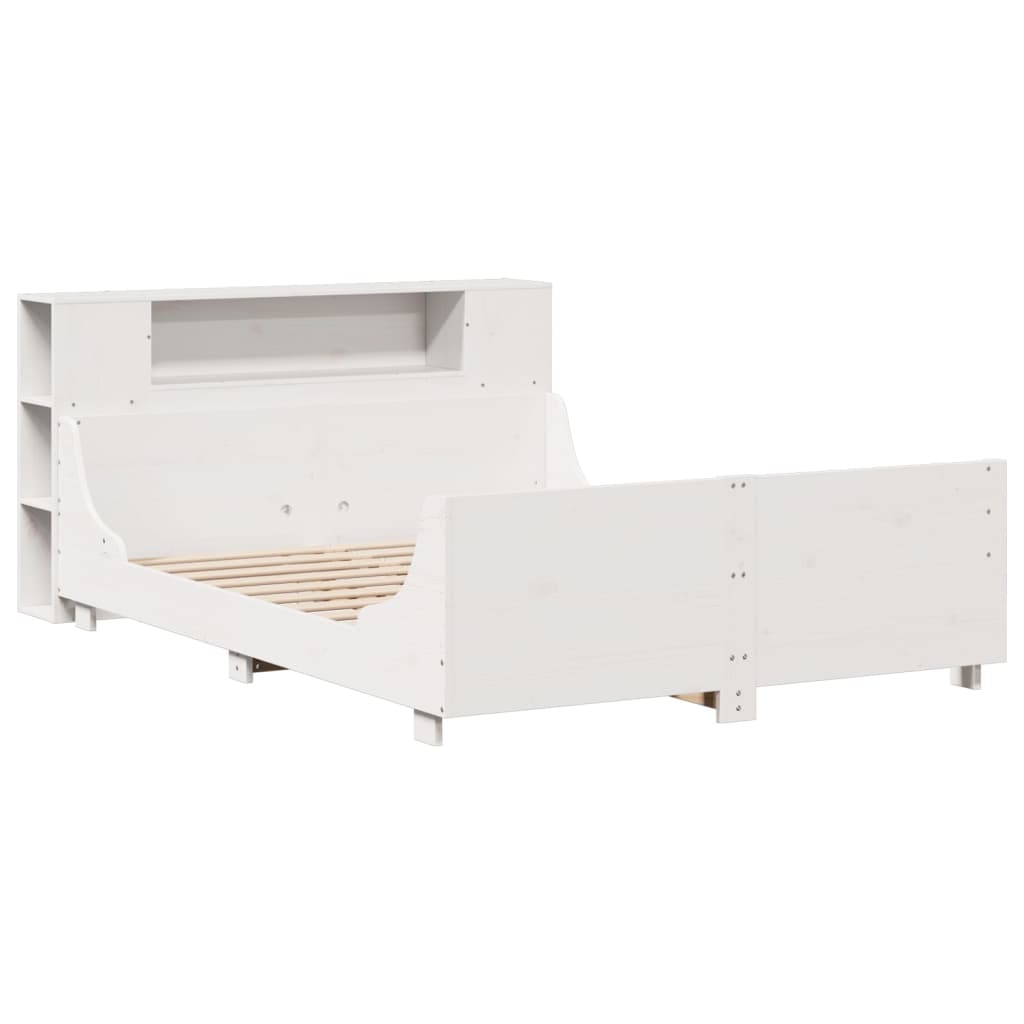 vidaXL Bed Frame without Mattress White 140x200 cm Solid Wood Pine
