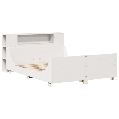 vidaXL Bed Frame without Mattress White 140x200 cm Solid Wood Pine