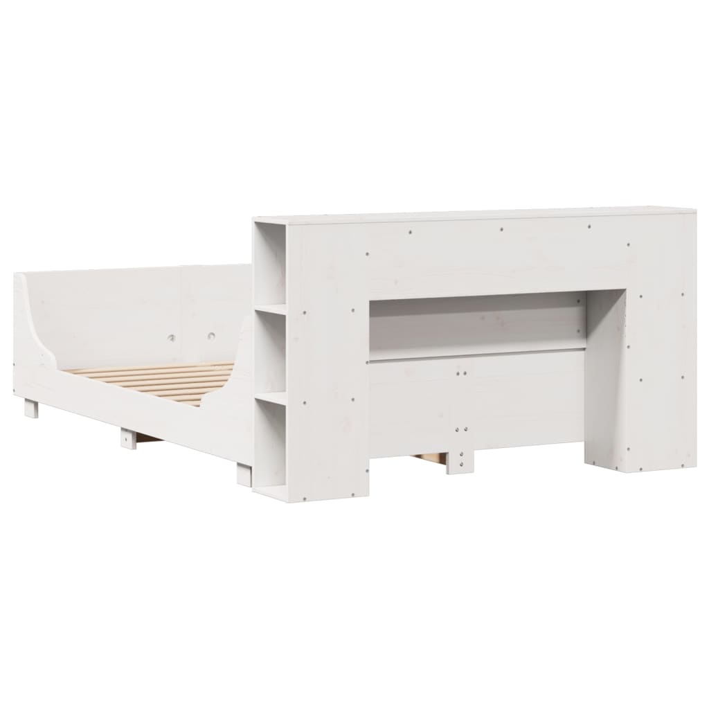 vidaXL Bed Frame without Mattress White 140x200 cm Solid Wood Pine