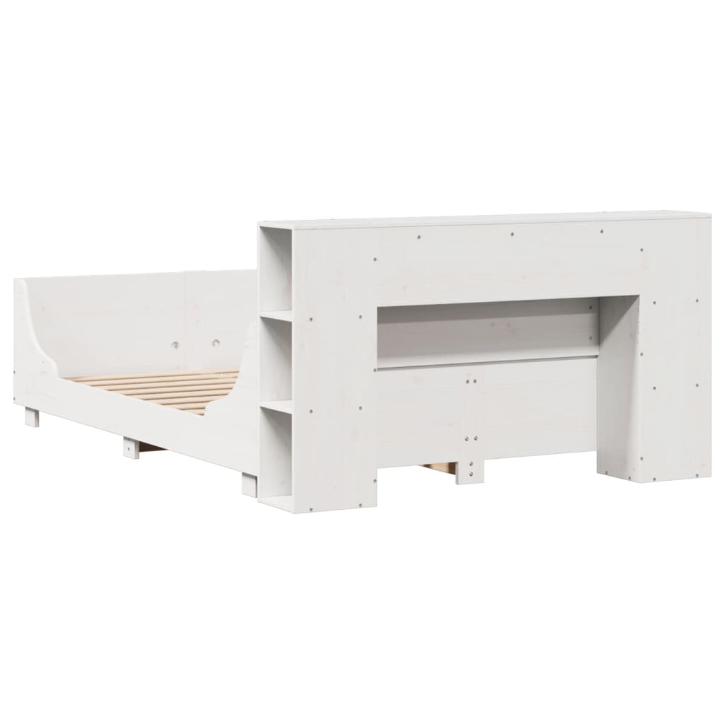 vidaXL Bed Frame without Mattress White 120x200 cm Solid Wood Pine