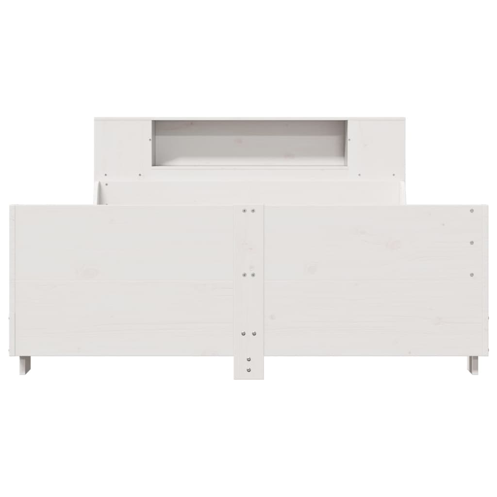 vidaXL Bed Frame without Mattress White 140x190 cm Solid Wood Pine
