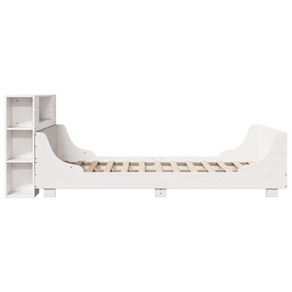 vidaXL Bed Frame without Mattress White 140x190 cm Solid Wood Pine