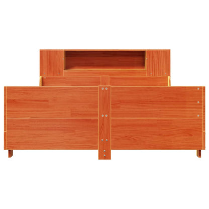 vidaXL Bed Frame without Mattress Wax Brown 140x190 cm Solid Wood Pine