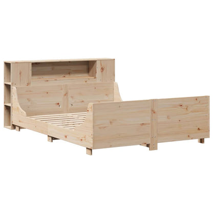 vidaXL Bed Frame without Mattress 135x190 cm Double Solid Wood Pine