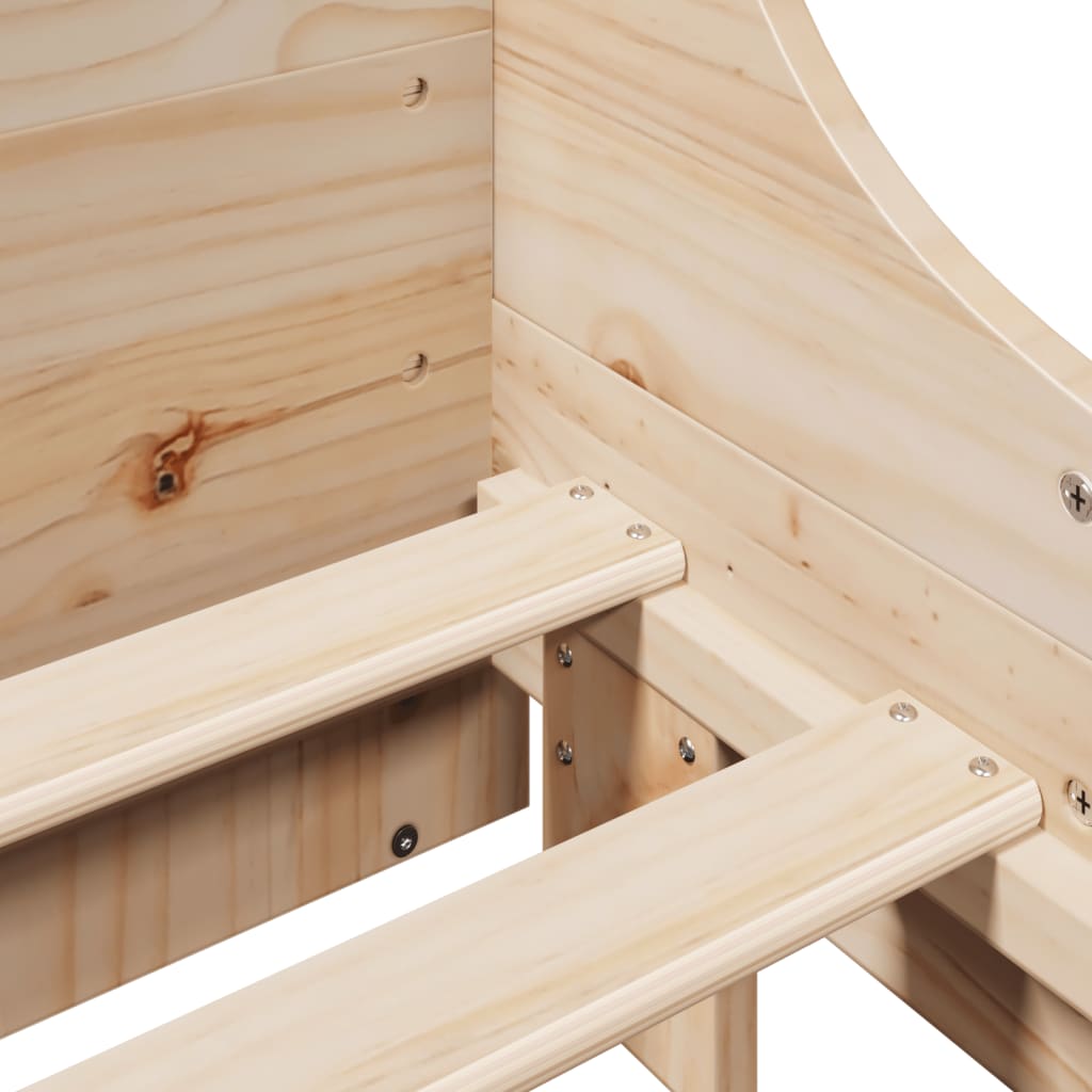 vidaXL Bed Frame without Mattress 135x190 cm Double Solid Wood Pine