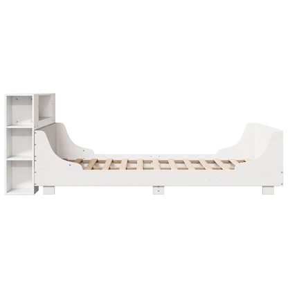 vidaXL Bed Frame without Mattress White 135x190 cm Double Solid Wood Pine