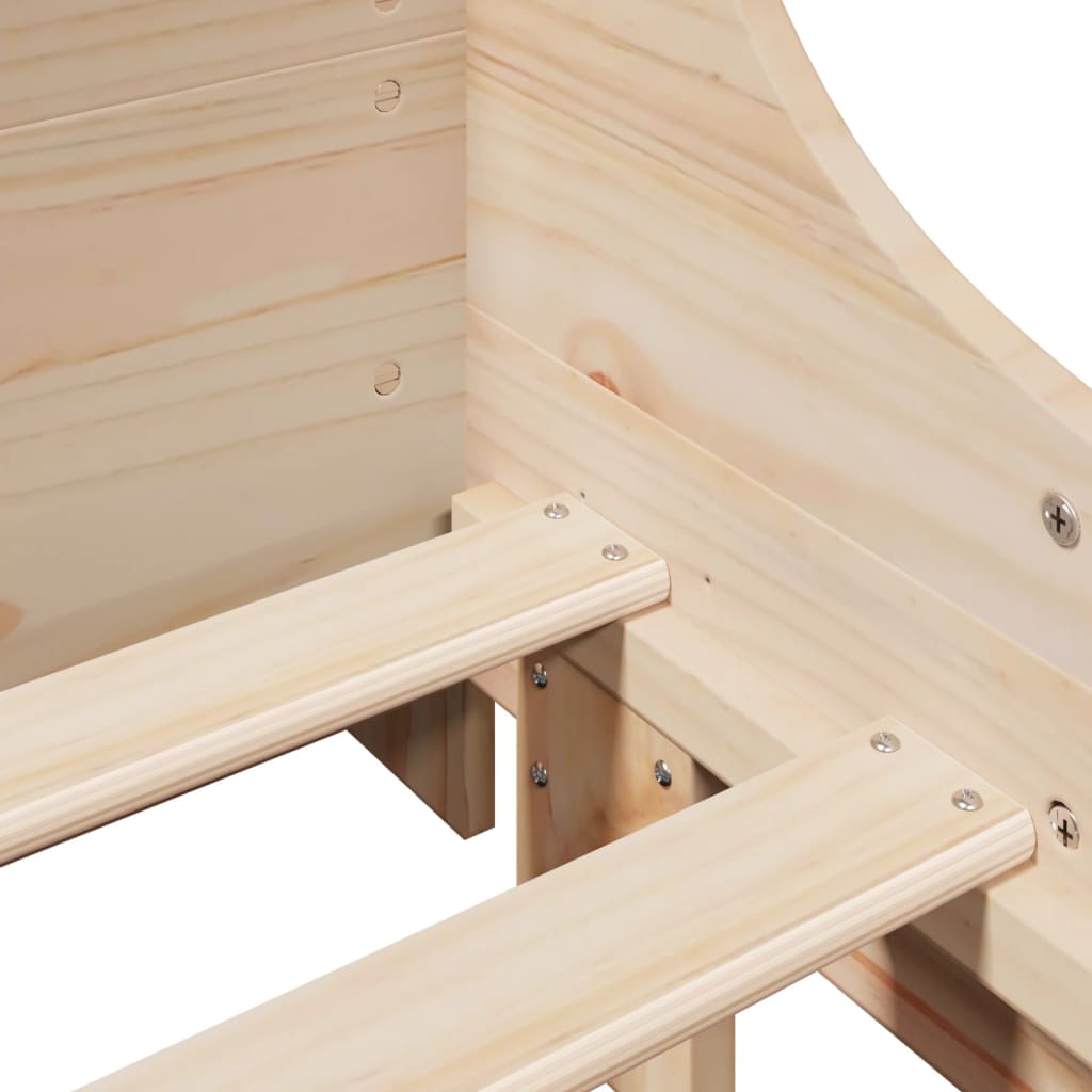 vidaXL Bed Frame without Mattress 75x190 cm Small Single Solid Wood Pine