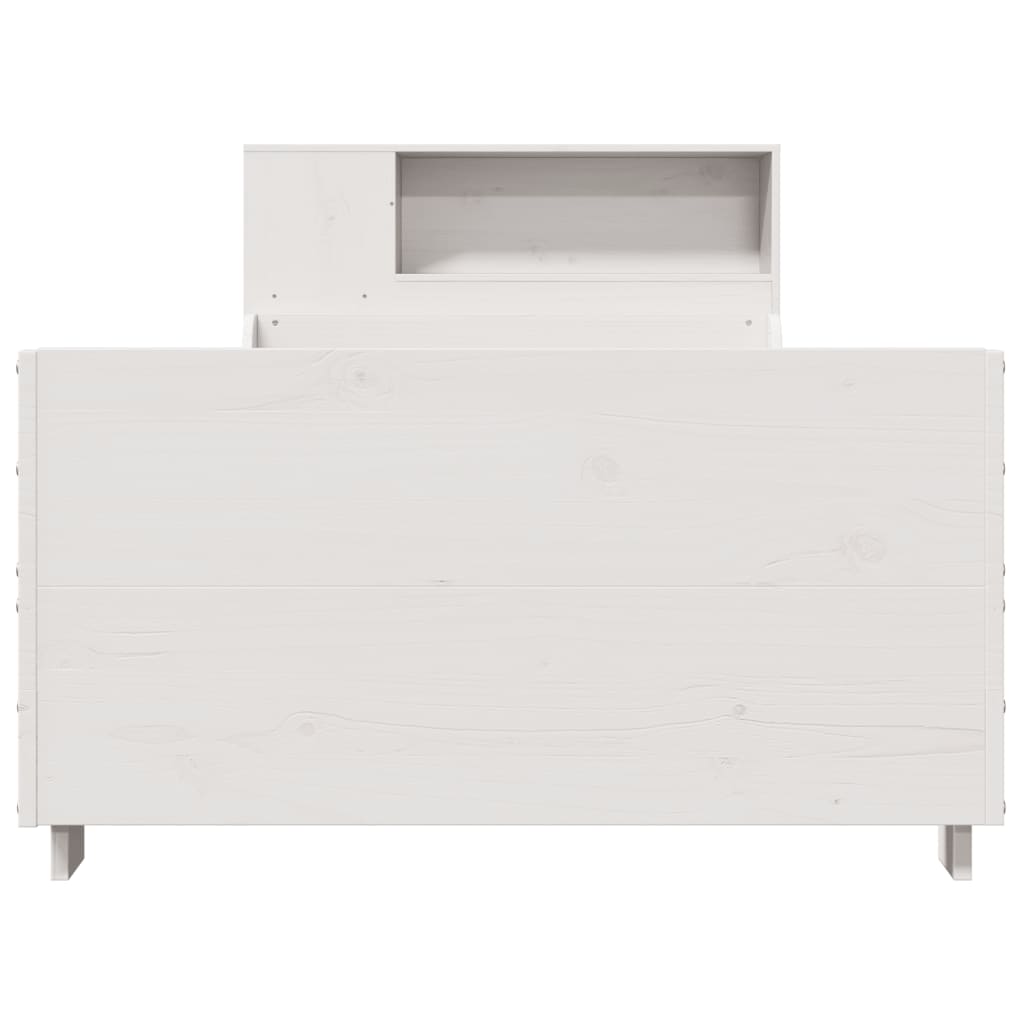 vidaXL Bed Frame without Mattress White 75x190 cm Small Single Solid Wood Pine