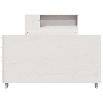 vidaXL Bed Frame without Mattress White 75x190 cm Small Single Solid Wood Pine