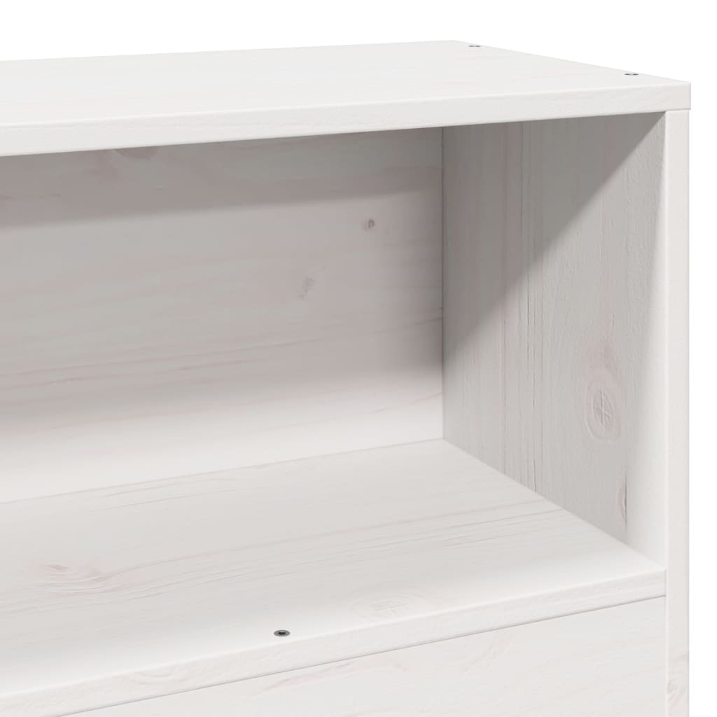vidaXL Bed Frame without Mattress White 75x190 cm Small Single Solid Wood Pine