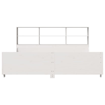 vidaXL Bookcase Bed without Mattress White 180x200 cm Super King Solid Wood