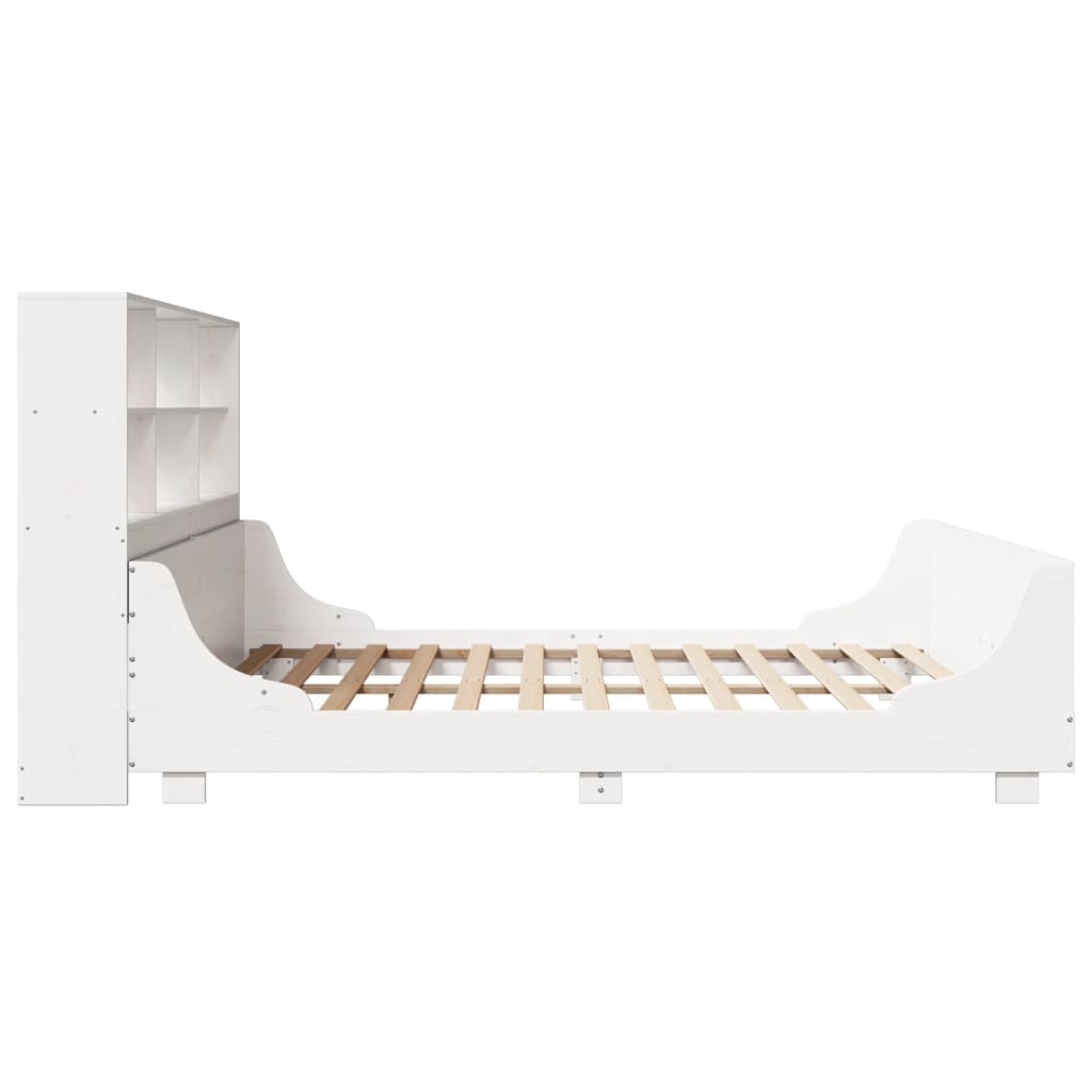 vidaXL Bookcase Bed without Mattress White 180x200 cm Super King Solid Wood