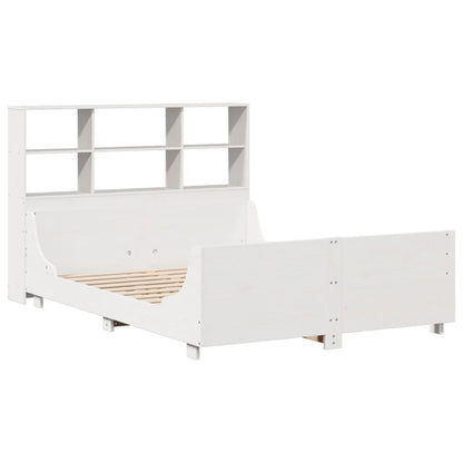 vidaXL Bookcase Bed without Mattress White 160x200 cm Solid Wood