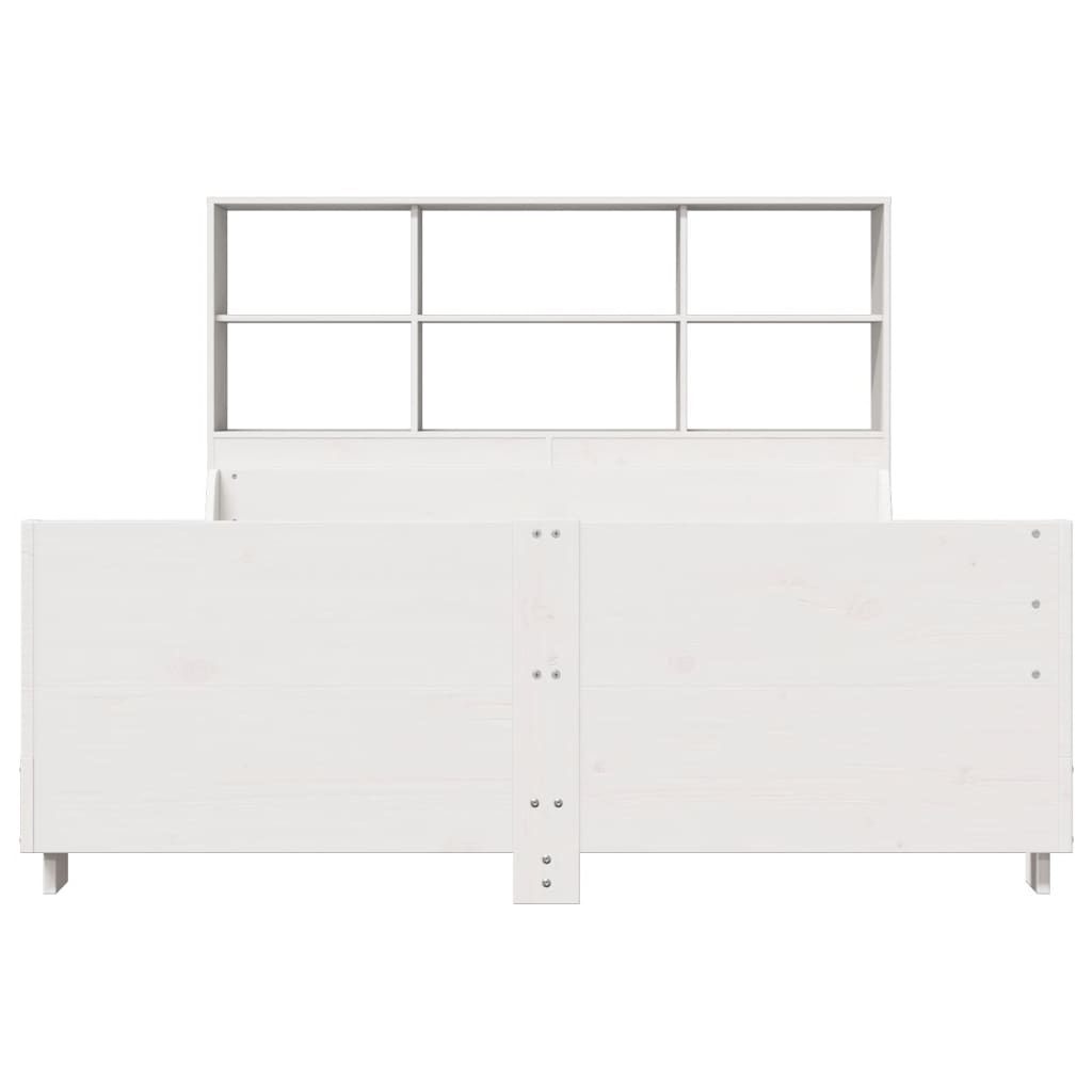 vidaXL Bookcase Bed without Mattress White 160x200 cm Solid Wood
