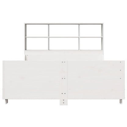 vidaXL Bookcase Bed without Mattress White 160x200 cm Solid Wood