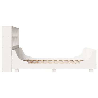 vidaXL Bookcase Bed without Mattress White 160x200 cm Solid Wood