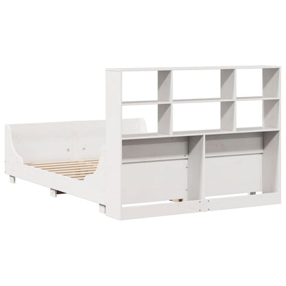 vidaXL Bookcase Bed without Mattress White 160x200 cm Solid Wood