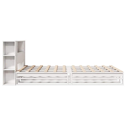 vidaXL Bookcase Bed without Mattress White 140x200 cm Solid Wood