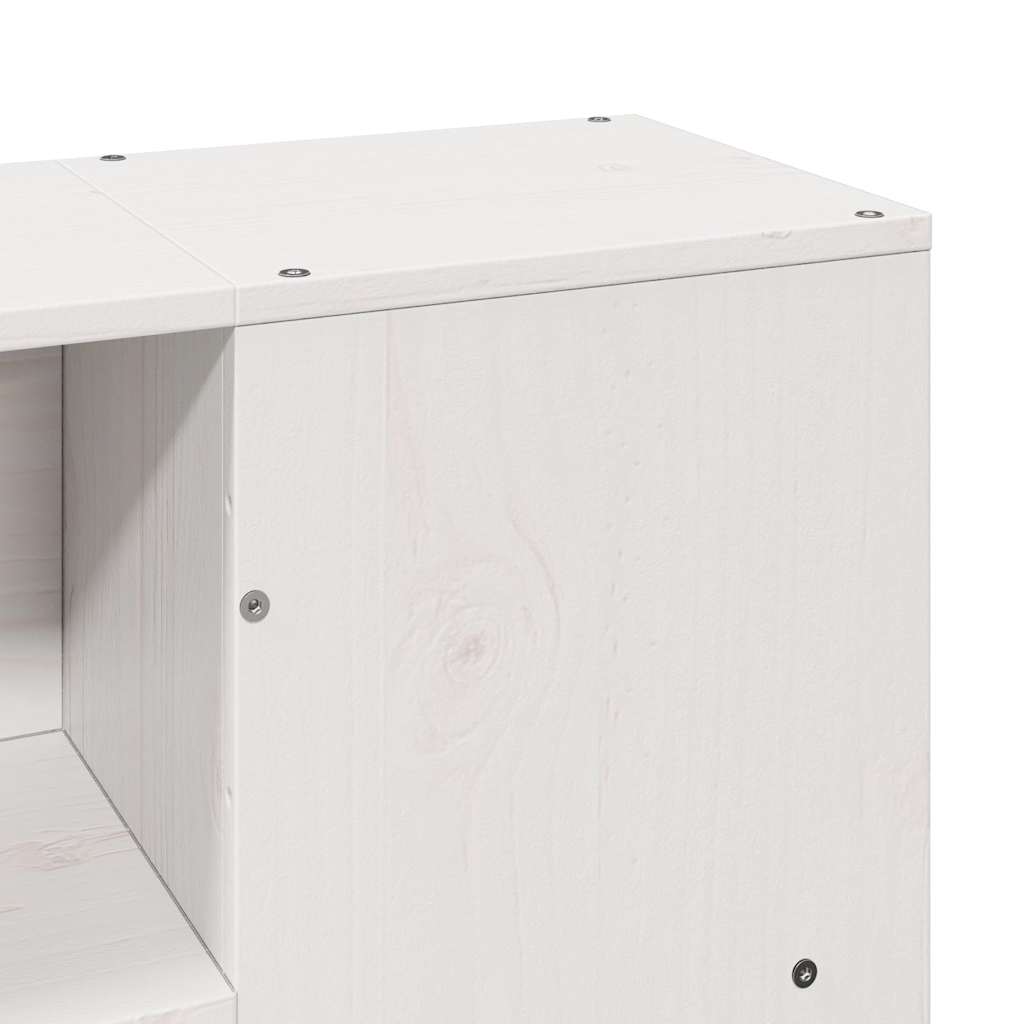 vidaXL Bookcase Bed without Mattress White 140x200 cm Solid Wood