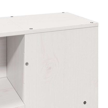 vidaXL Bookcase Bed without Mattress White 140x200 cm Solid Wood