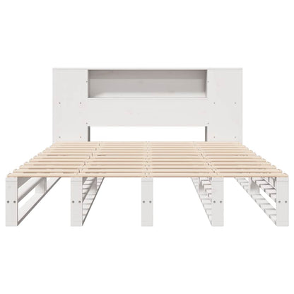 vidaXL Bookcase Bed without Mattress White 150x200 cm King Size Solid Wood