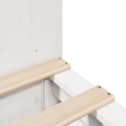 vidaXL Bookcase Bed without Mattress White 150x200 cm King Size Solid Wood