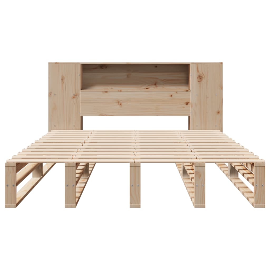 vidaXL Bookcase Bed without Mattress 135x190 cm Double Solid Wood
