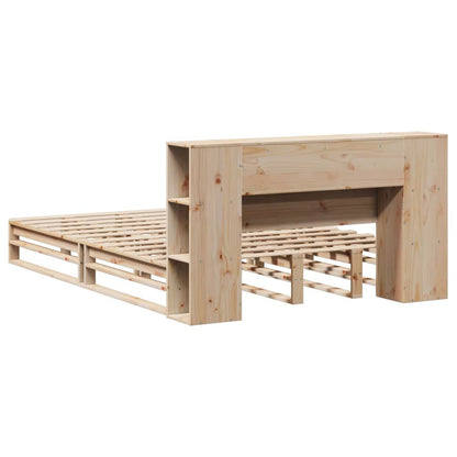 vidaXL Bookcase Bed without Mattress 135x190 cm Double Solid Wood