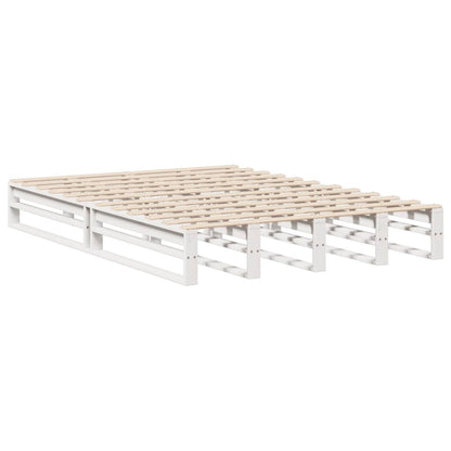 vidaXL Bookcase Bed without Mattress White 140x190 cm Solid Wood