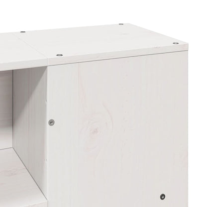vidaXL Bookcase Bed without Mattress White 140x190 cm Solid Wood
