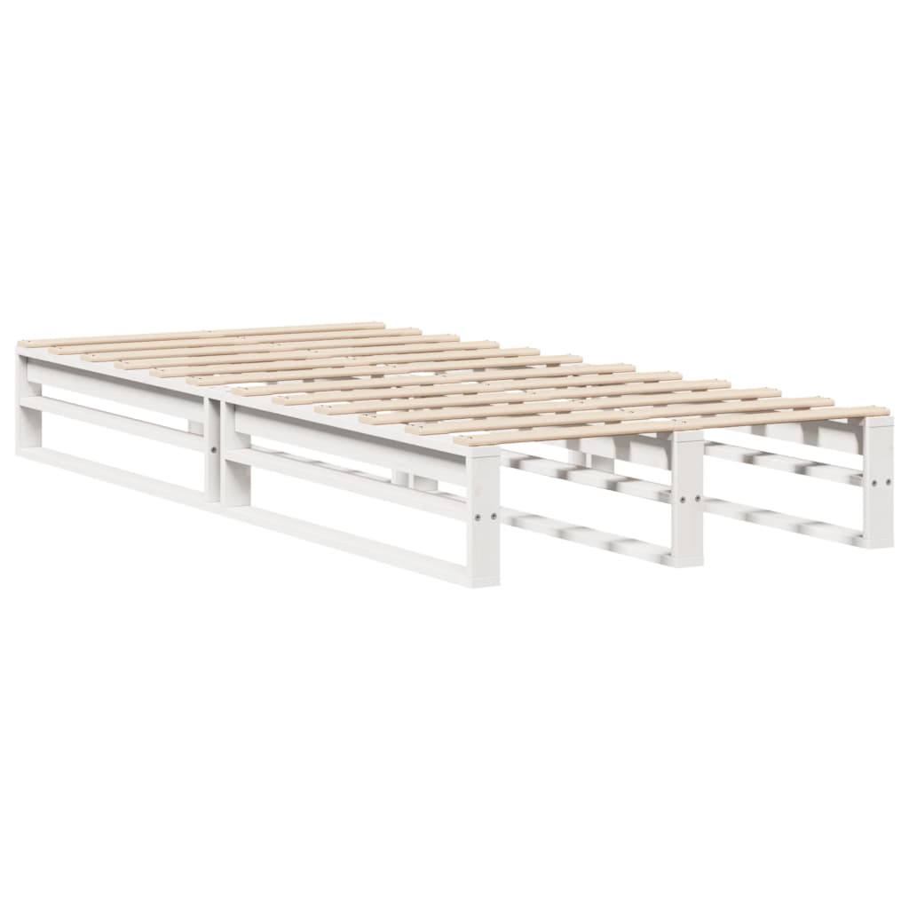 vidaXL Bookcase Bed without Mattress White 75x190 cm Small Single Solid Wood