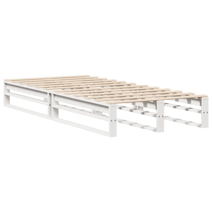 vidaXL Bookcase Bed without Mattress White 75x190 cm Small Single Solid Wood