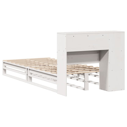 vidaXL Bookcase Bed without Mattress White 75x190 cm Small Single Solid Wood