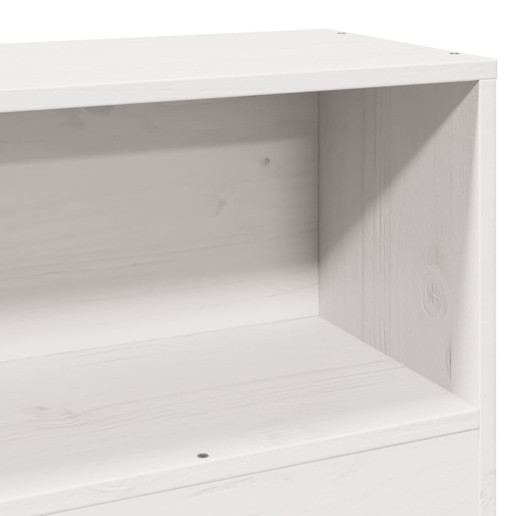 vidaXL Bookcase Bed without Mattress White 75x190 cm Small Single Solid Wood