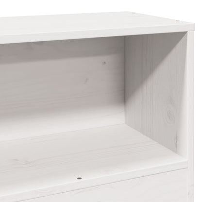 vidaXL Bookcase Bed without Mattress White 75x190 cm Small Single Solid Wood