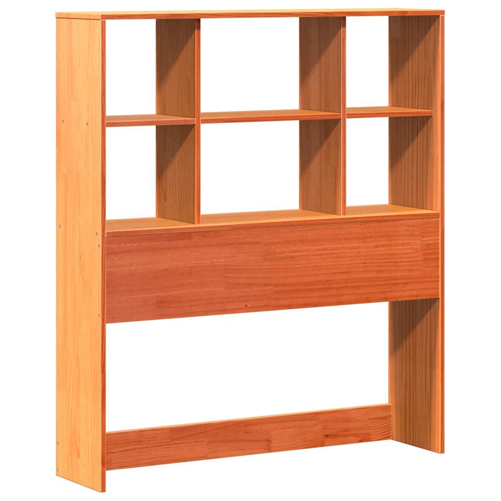 vidaXL Bookcase Bed without Mattress Wax Brown 100x200 cm Solid Wood