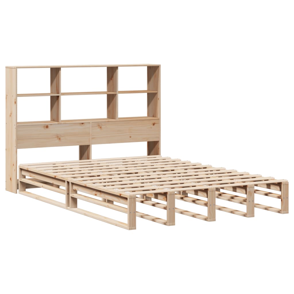 vidaXL Bookcase Bed without Mattress 150x200 cm King Size Solid Wood