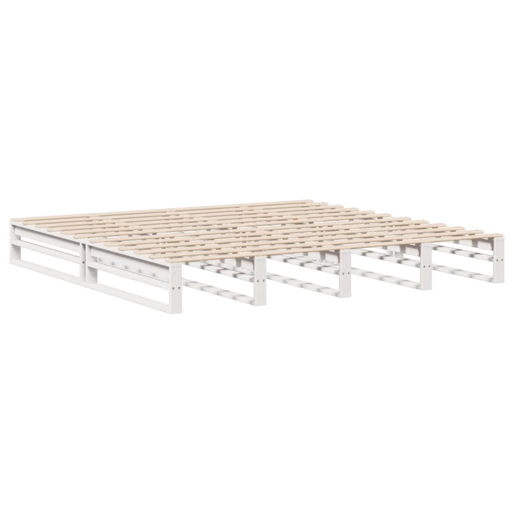 vidaXL Bookcase Bed without Mattress White 180x200 cm Super King Solid Wood