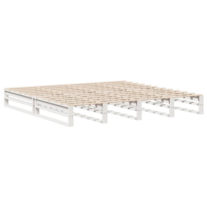 vidaXL Bookcase Bed without Mattress White 180x200 cm Super King Solid Wood