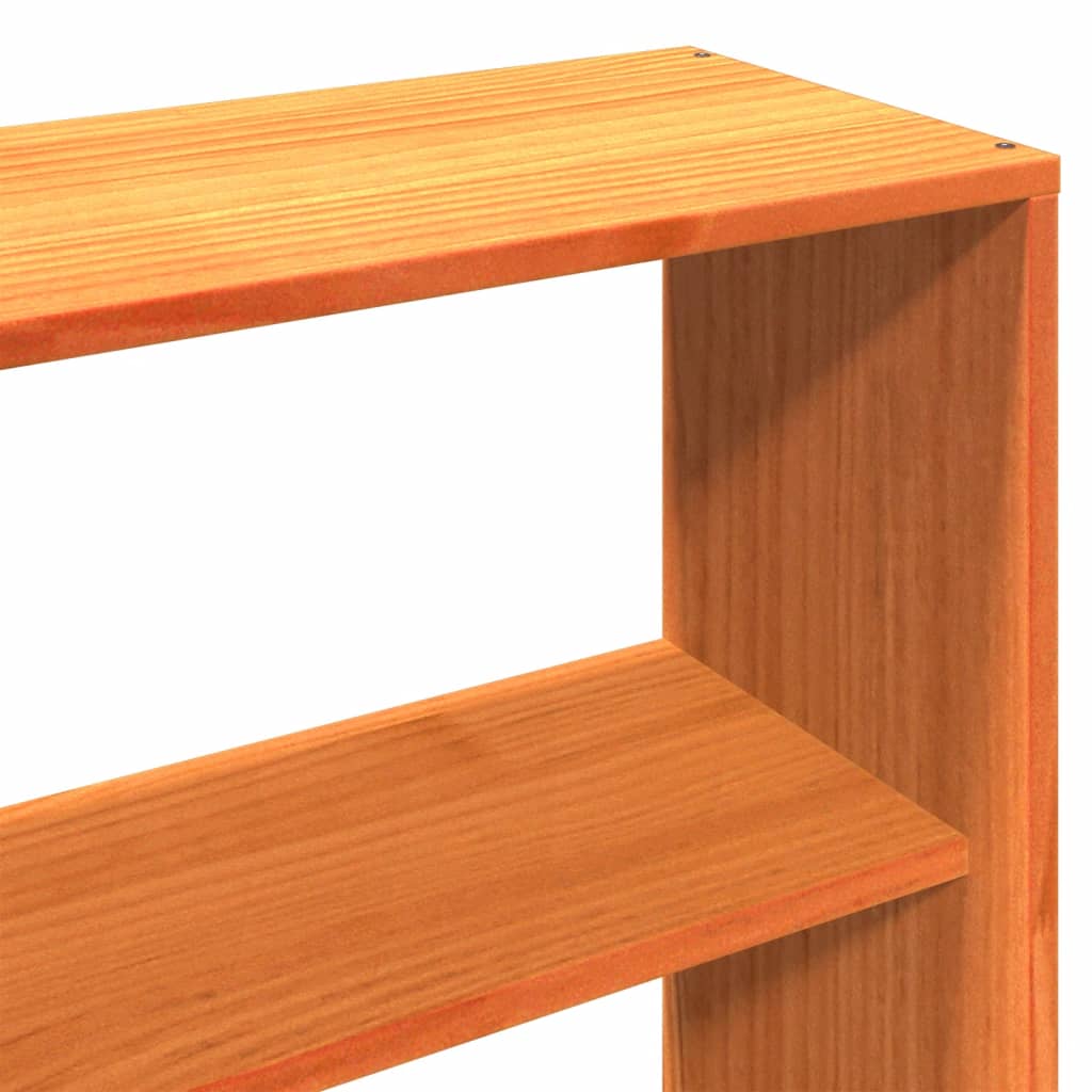 vidaXL Bookcase Bed without Mattress Wax Brown 180x200 cm Super King Solid Wood