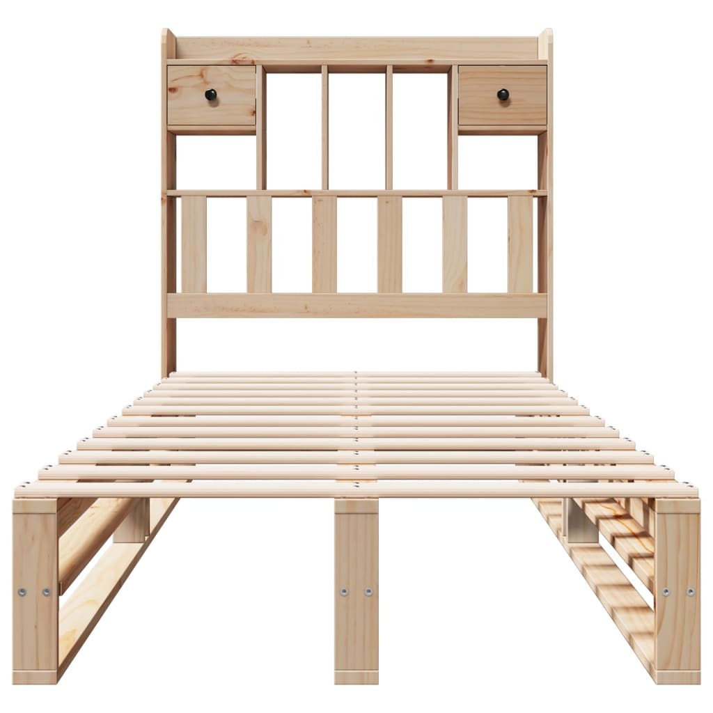 vidaXL Bookcase Bed without Mattress 90x200 cm Solid Wood Pine