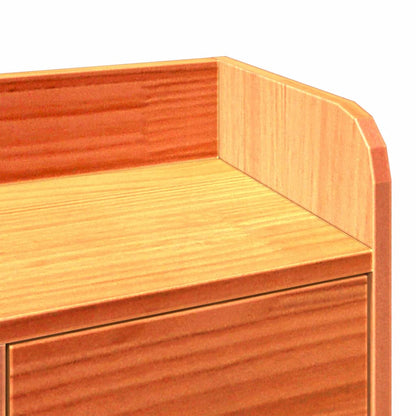 vidaXL Bookcase Bed without Mattress Wax Brown 100x200 cm Solid Wood Pine