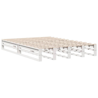 vidaXL Bookcase Bed without Mattress White 160x200 cm Solid Wood Pine